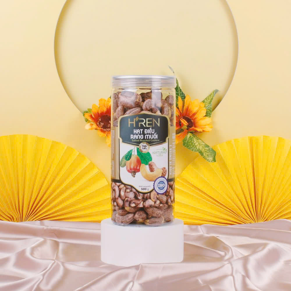 Hren điều rang muối (Hộp nhựa 500 gr)